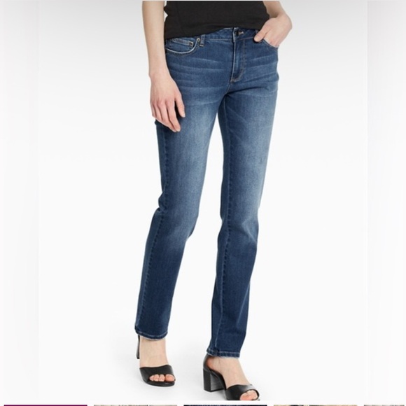 Garnet Hill Essential Straight Jeans 10 - Picture 1 of 11